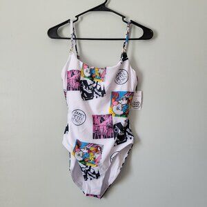 Swiminista x James Peter Henry One Piece Swimsuit Women's Medium Art Toss NWT